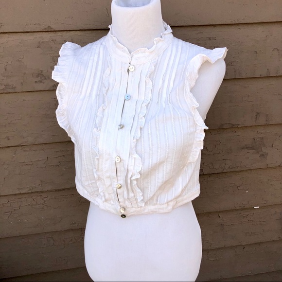 Anthropologie Plenty Tracy Reese ruffle crop top! - Picture 2 of 9